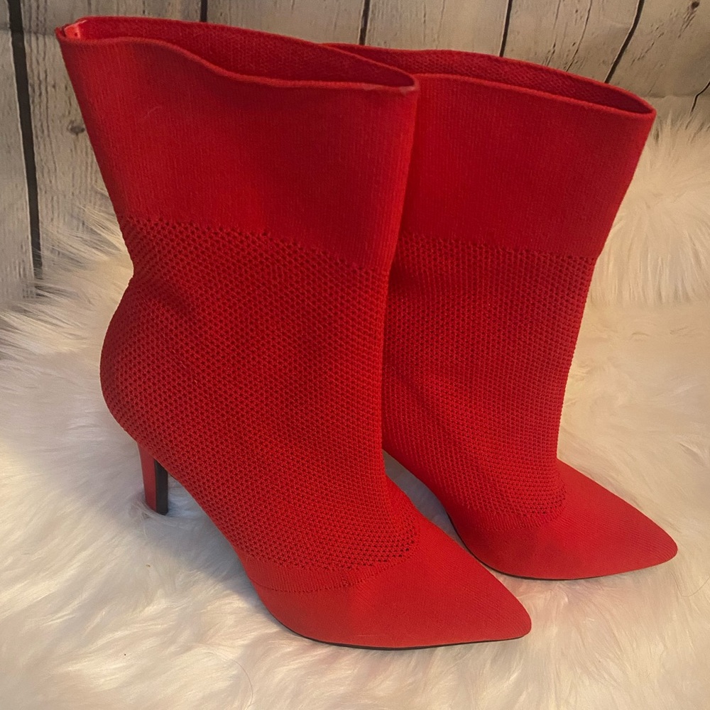 Red Heel Sock Boots